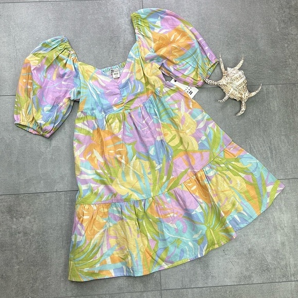 🔆BILLABONG🔆BE MINE DRESS MINI FLORAL VACATION - Picture 2 of 13